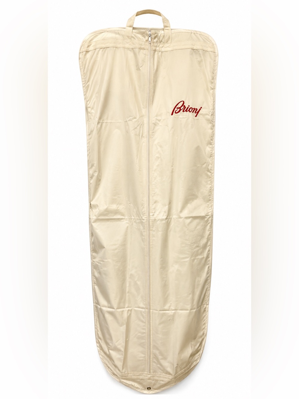 NEW Brioni Large Garment Bag Beige Logo Suit Coat Travel Cover 54” Long Luxury